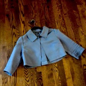 Gray bolero jacket with pleat back sz M/6
